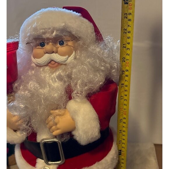 Telco Motionette Santa Claus Figure Holding Red Light-Up Bell 23.5" Tall - Picture 12 of 12